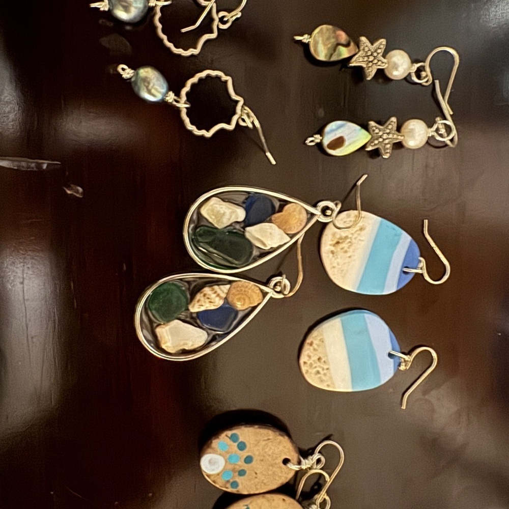 Beachy bundle of 4 sets of handcrafted earring’s